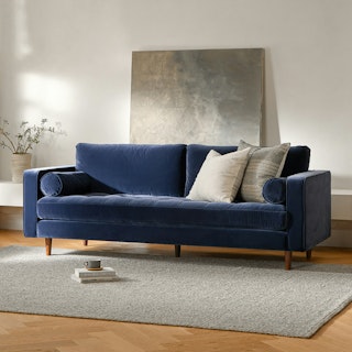 Sven 88" Tufted Velvet Sofa - Cascadia Blue