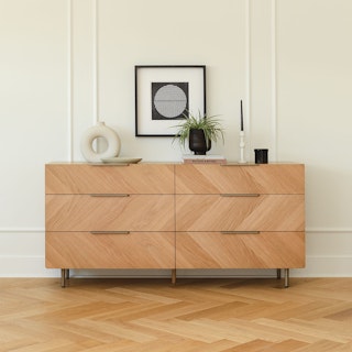 Nera Oak 6-Drawer Double Dresser