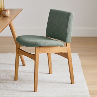 Nosh Ratine Green Oak Dining Chair