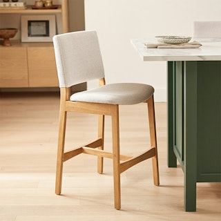 Nosh Ratine Ivory Oak Counter Stool