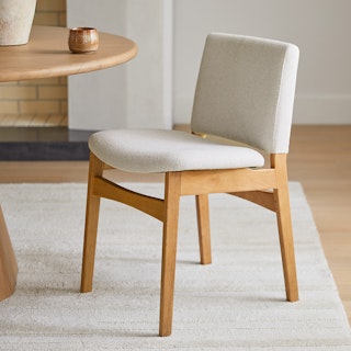 Nosh Ratine Ivory Oak Dining Chair