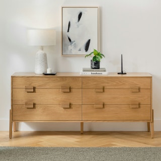 Vireo Oak 6-Drawer Double Dresser