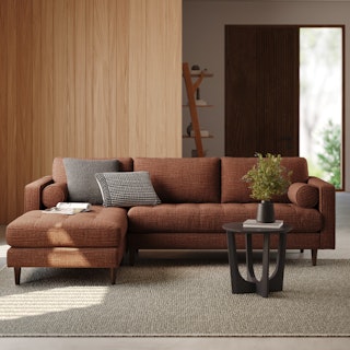 Sven Napa Rust Left Sectional Sofa