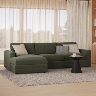 Riley 118.5" Left Sectional - Hale Fir Green