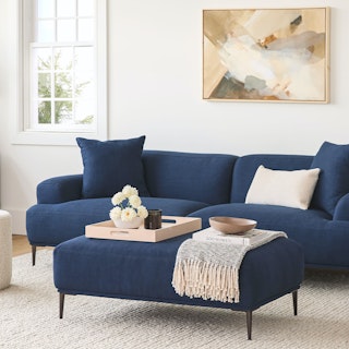 Abisko Aurora Blue Ottoman