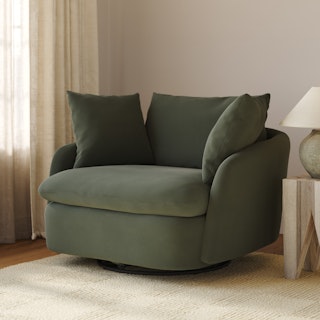 Leigh Hale Fir Green Grand Swivel Chair