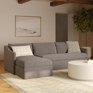 Landry 109" Left Sleeper Sectional - Hale Warm Gray