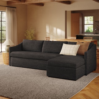 Landry 109" Right Sleeper Sectional - Napa Charcoal