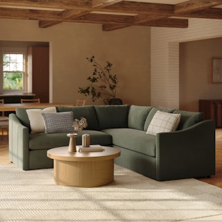 Landry 91" Corner Sectional - Hale Fir Green