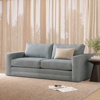 Riley Silver Light Blue Sofa Bed