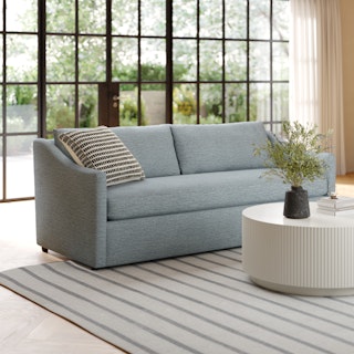 Landry Silver Light Blue Sofa