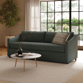 Landry Green Wool Bouclé Sofa