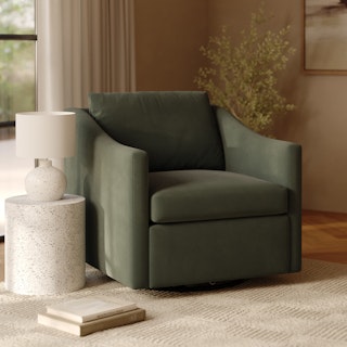 Landry Hale Fir Green Swivel Chair