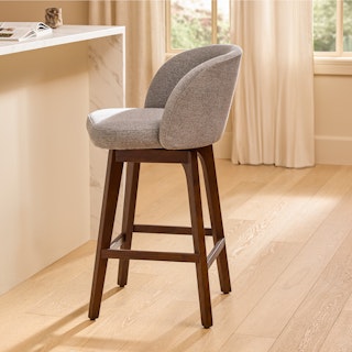 Alta Camellia Gray Walnut Swivel Counter Stool