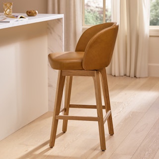 Alta Taos Tan Light Oak Swivel Counter Stool